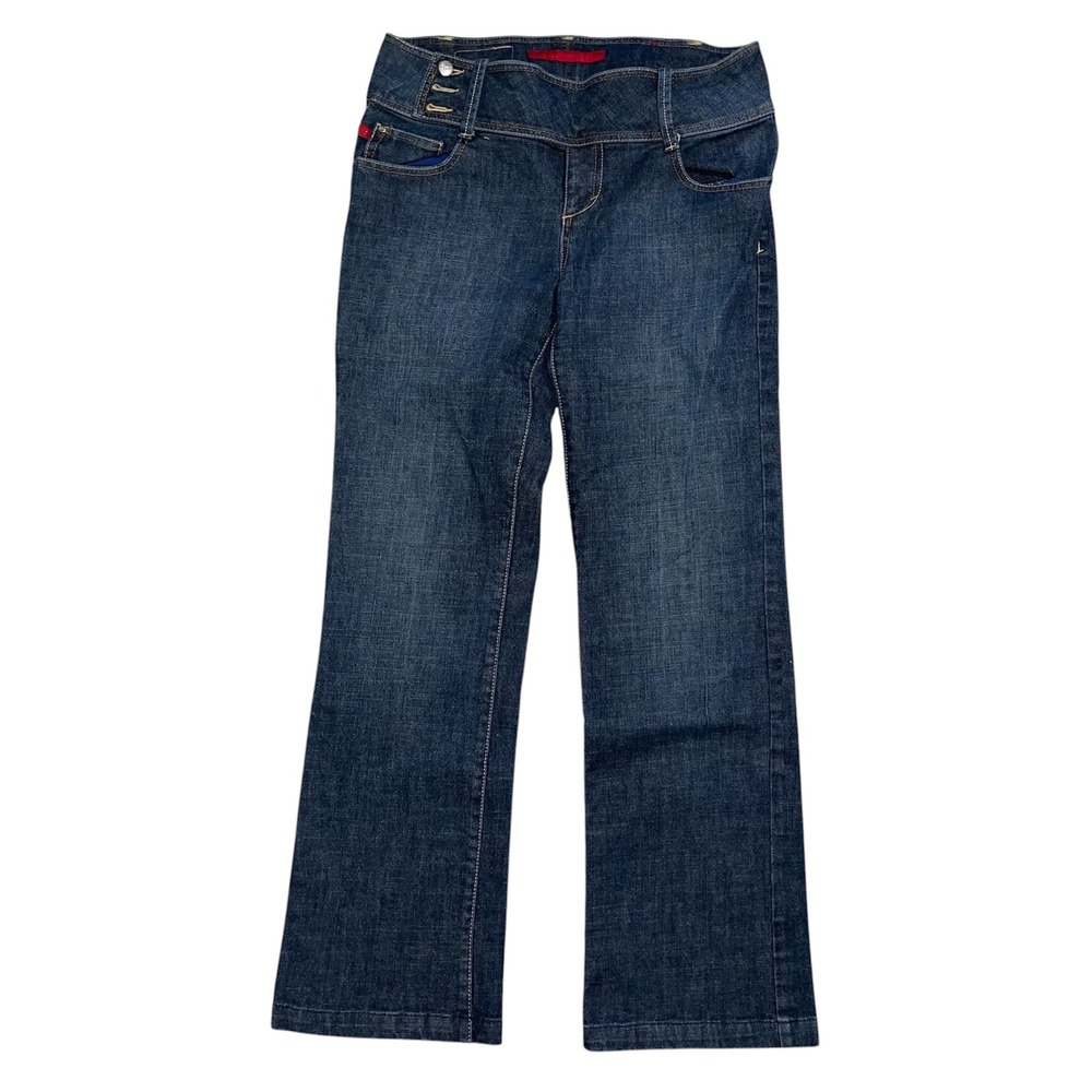 Fire Jeans Womens Size 13 Dark Wash Wide Waistband Straight Leg Denim Blue